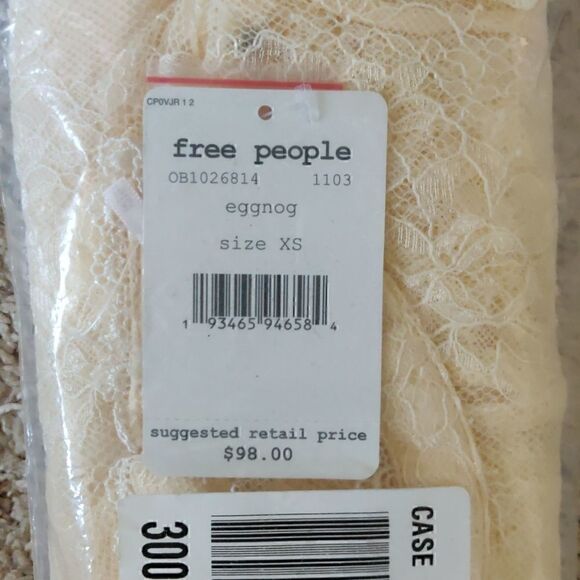 NEW $98 FREE PEOPLE SECRET ADMIRER LACE BLOUSE - Picture 14 of 14